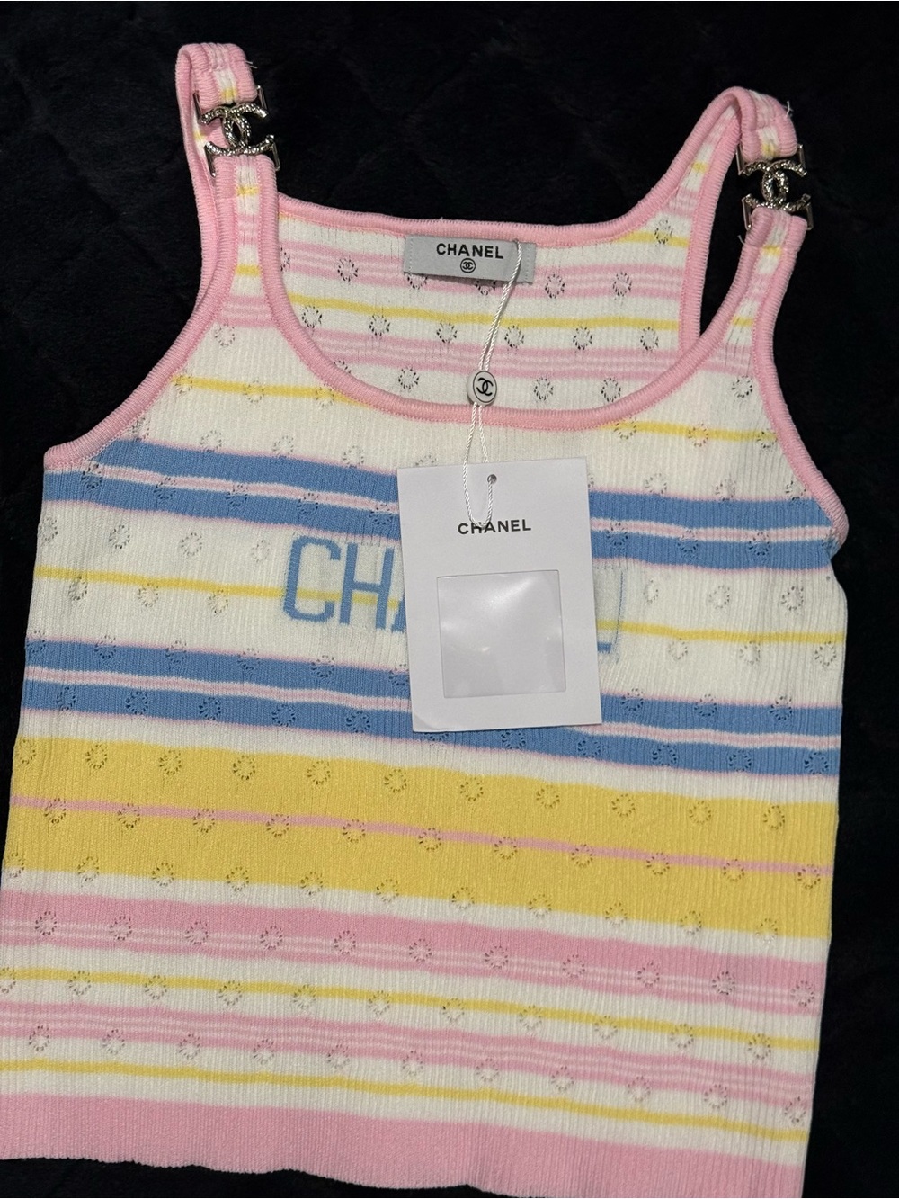 Kids Striped Tank Top in Pink, Blue & Yellow
